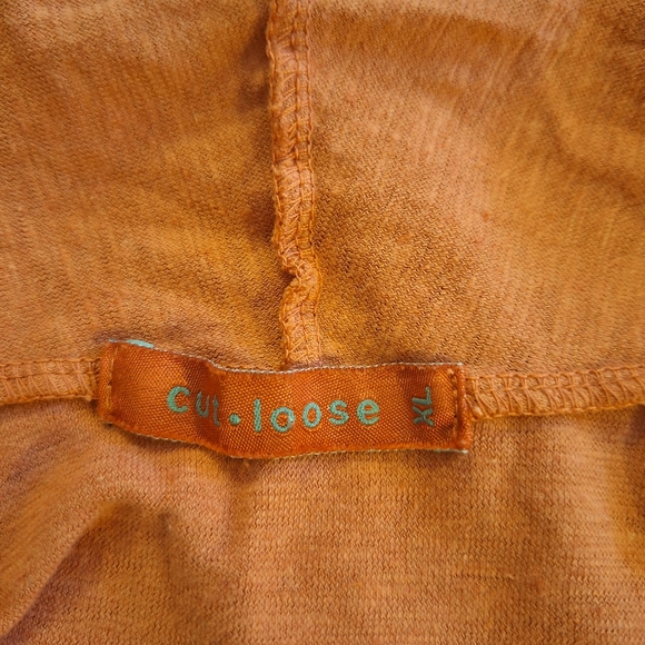 Cut Loose Coral Linen Blend Cardigan Sz XL *C6 - Picture 4 of 4